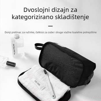Muški putni set za toaletne potrepštine s odjeljkom za suho i mokro, prijenosna kozmetička torbica