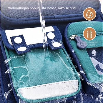 Dječji školski ruksak, ergonomska stražnja ploča i zaštita kralježnice, prozračna, vodootporna Oxford tkanina, lagan i sa kontrastnim bojama, za učenike od 3. do 4. razreda