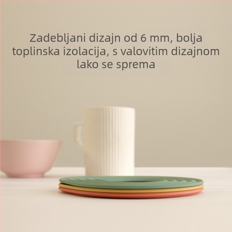Silikonska podloga za toplinsku izolaciju za stol — geometrijska podloga za lonce, tanjure i čaše