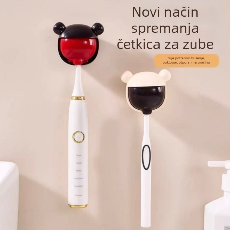 Patentirani držač četkice za zube s likom iz crtića, novi model za kućnu kupaonicu, zidni nosač bez bušenja, ojačan, prilagodljiv