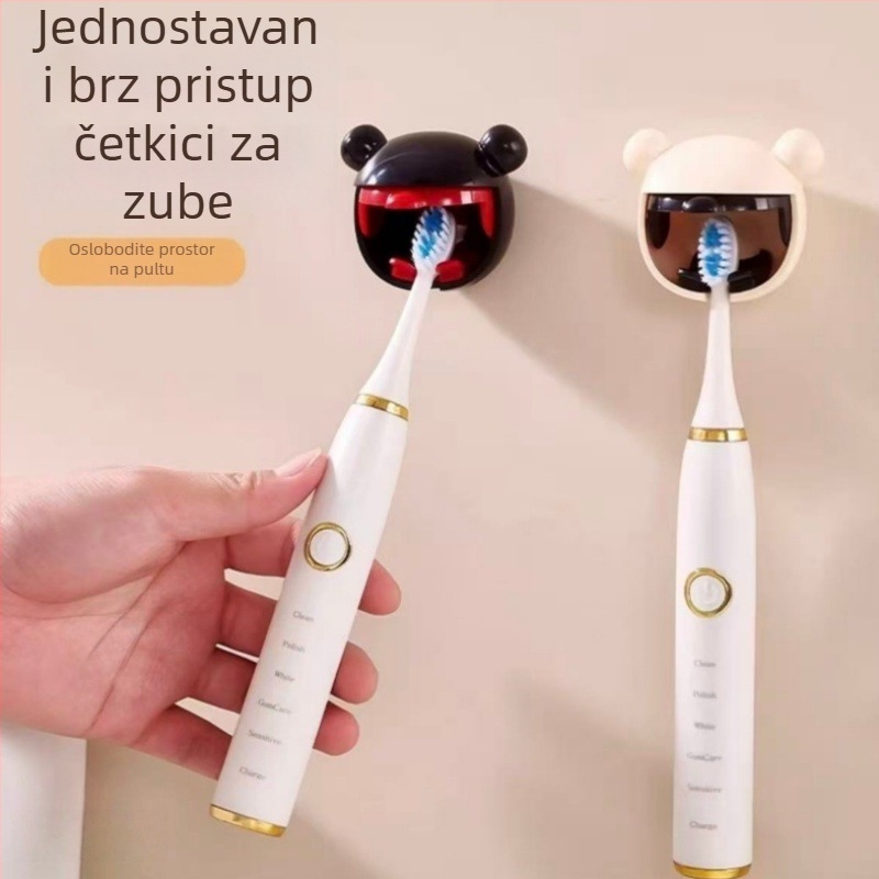 Patentirani držač četkice za zube s likom iz crtića, novi model za kućnu kupaonicu, zidni nosač bez bušenja, ojačan, prilagodljiv