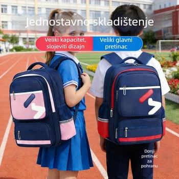 Novi dječji školski ruksak u britskom stilu, veliki kapacitet, unisex, zaštita kralježnice, veliki džep, ruksak s dva naramenice