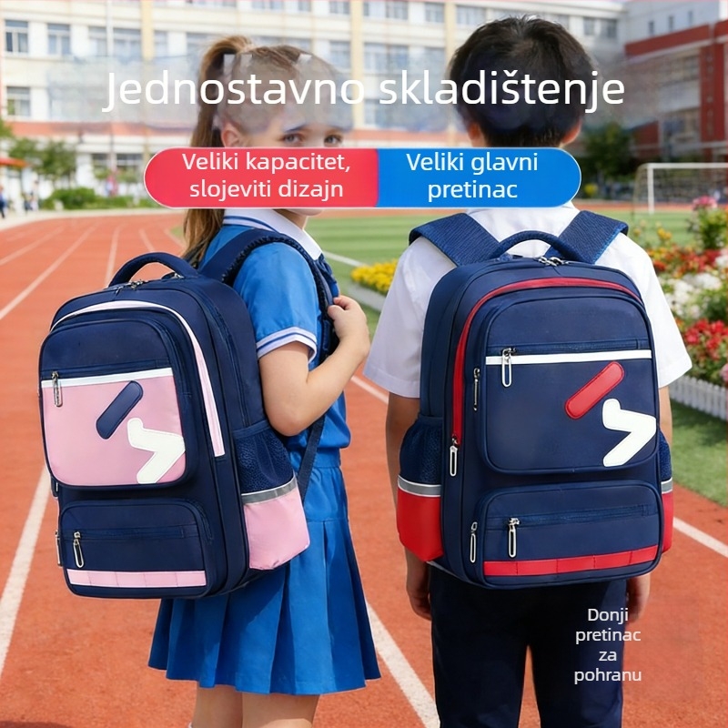 Novi dječji školski ruksak u britskom stilu, veliki kapacitet, unisex, zaštita kralježnice, veliki džep, ruksak s dva naramenice