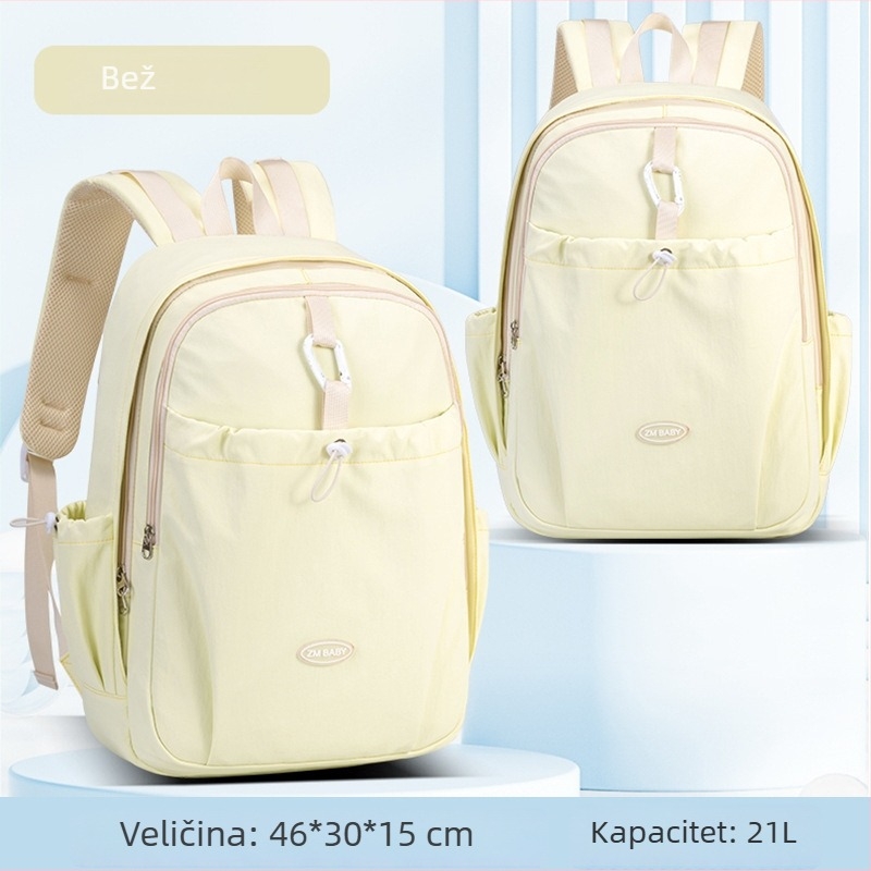 Unisex ruksak za srednju školu, vodootporan, zaštita kralježnice, velik kapacitet, casual putni ruksak