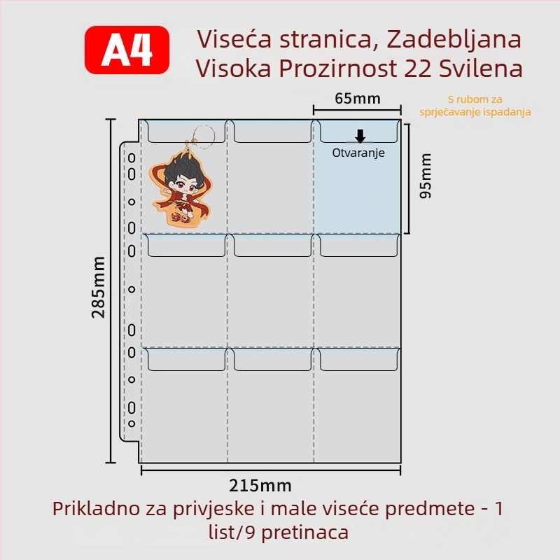 Album za pohranu znački, kružne značke 58 mm i 75 mm, za kolekcije anime i manga