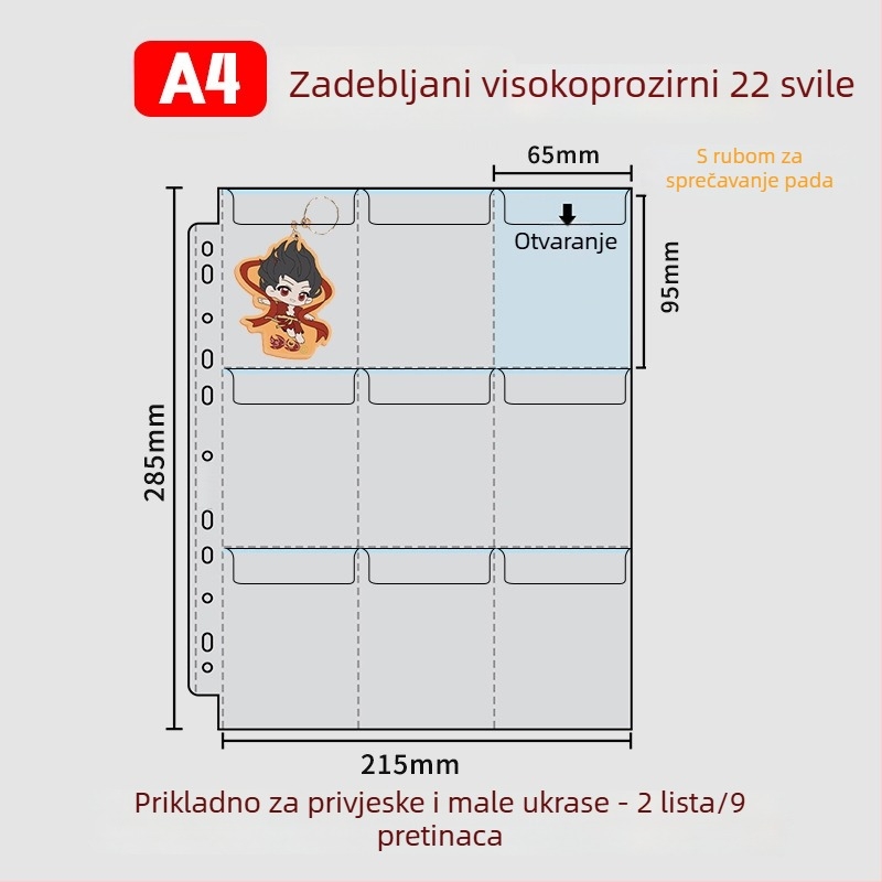 Album za pohranu znački, kružne značke 58 mm i 75 mm, za kolekcije anime i manga