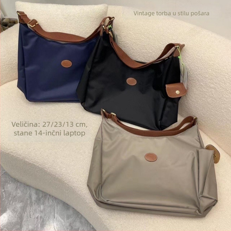 Francuska torba s ukrasom od zmaja, inspirirana Faye Wong, hobos torba za ramena, vodootporna najlonska tote torba, crossbody torba za žene