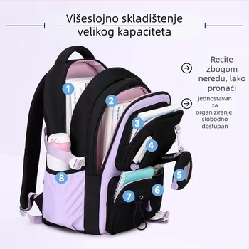 Set tri ruksaka u obliku srca, velik kapacitet, lagan dizajn za školu i svakodnevnu upotrebu
