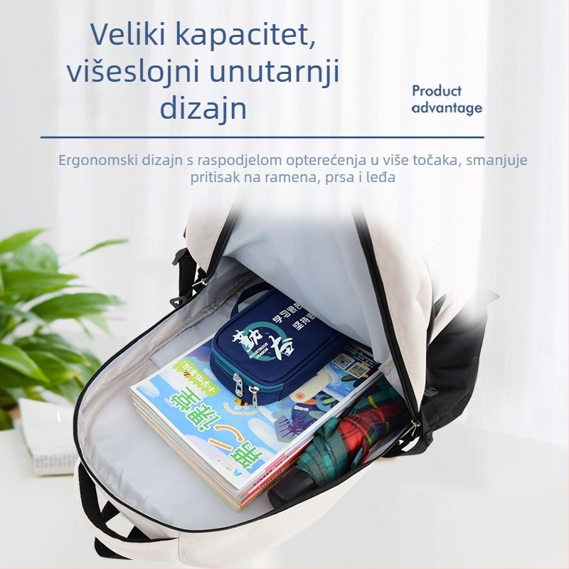 Nova školska torba za učenike srednje škole i gimnazije, velika kapaciteta, laka, vodootporna, otporna na habanje, casual ruksak za dječake i djevojčice