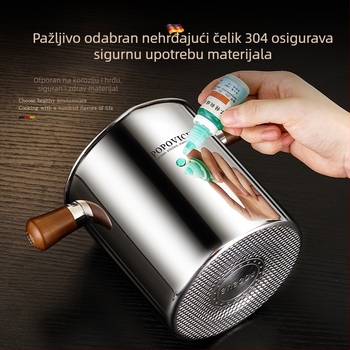 Lonac za prženje od nehrđajućeg čelika 304 sa cedilom, kompaktni duboki lonac za kućnu upotrebu
