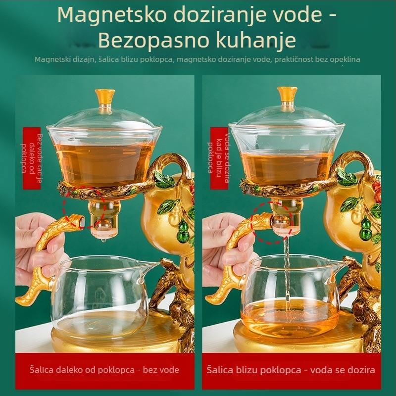 Xinshunfa gaiwan čajni set od keramike i stakla, otporan na visoke temperature, moderni nacionalni stil, poklon kutija
