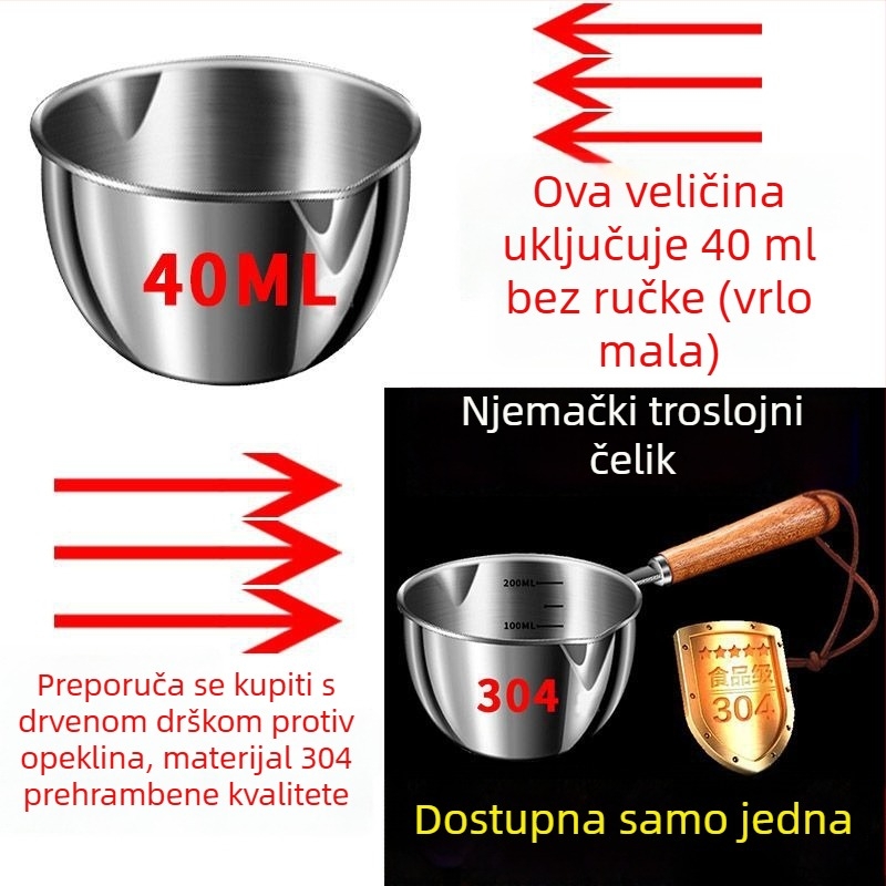 304 trostruko slojeviti nehrđajući čelik – mali lončić za ulje, poseban lončić za vruće ulje, kućni mini lonac za ulje