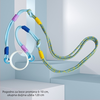 Pleteni dugi kaiš za bocu s vodom, crossbody kaiš Stanley izolirane čaše, lanyard za čaše s ledom i prsteni za čaše