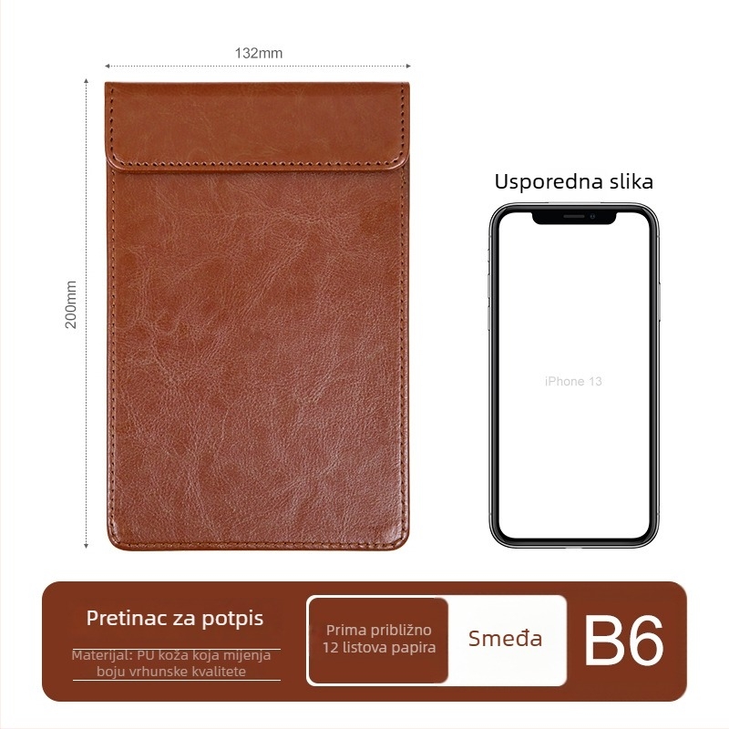 A4 kožni klipboard s pločom za pisanje, fascikl, klip za jelovnik, prilagođeni logotip