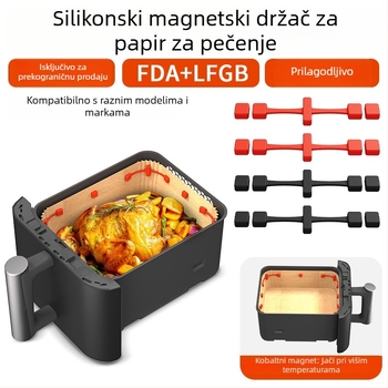 Ninja AF500 400 180 fritirač na zrak, silikonska magnetska kopča, držač papira za pečenje, kobaltova kopča