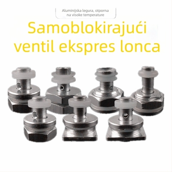 Set ventila za lonac pod pritiskom: sigurnosni ventil, ventil za ograničenje tlaka, plutajući ventil, ispušni ventil, samozaključavajući ventil