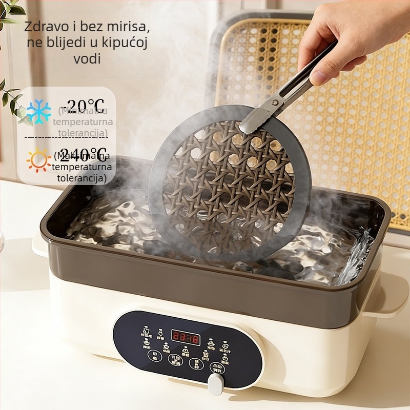Silikonska podloga za toplinsku izolaciju, debela i otporna na visoke temperature, za kućnu uporabu, vintage stil podmetač za zdjele i tanjure, podmetač za stol
