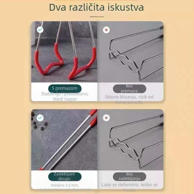 Set klipsa protiv opeklina s dizalom za zdjele i tanjure te toplinsko izolacijska podloga