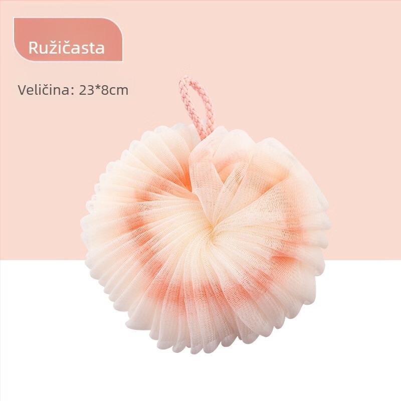 Camellia meka gradijentna kupalna lopta, pjenušava kupalna cvijet, mekani ručnik za tuširanje
