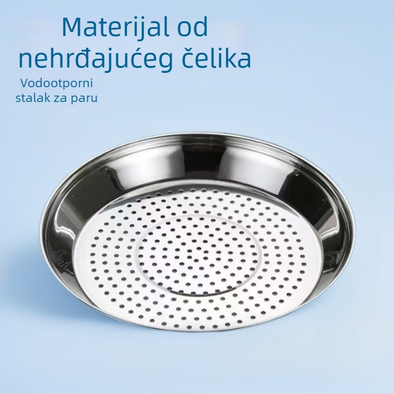 Nehrđajući čelični wok parna ploča, debela i duboka, kućni parni stalak