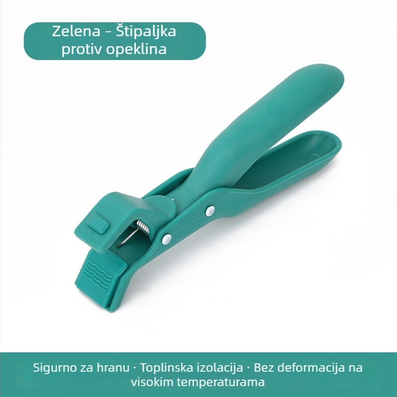 Valovita silikonska traka s protukliznim klipom za zdjele i tanjure, višenamjenski kuhinjski alat za mikrovalnu pećnicu i parni lonac, protuklizno i zaštita od opeklina