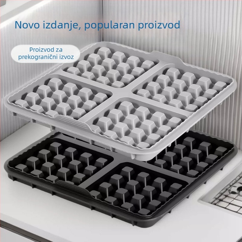 Set kalupa za vafle za air fryer, s pleom za pečenje i četvrtaste kalupe za torte, u velikim i malim veličinama.