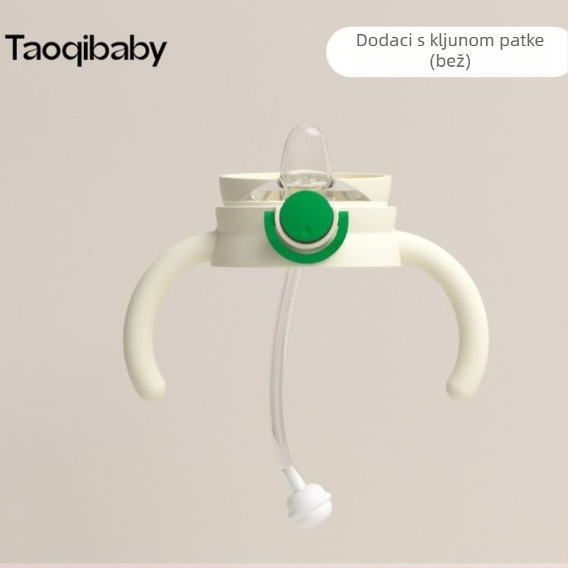 Taoqibaby silikonski V-oblik dodatak za slamku za termosicu s motivom medvjeda – otporan na prolivanje, zaštita od gušenja