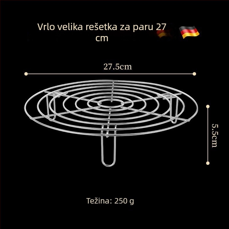 Kreativni stalak za lonce od 304 nehrđajućeg čelika, izoliran, pogodan za štednjak; višenamjenski poslužnik za kuhanje na pari s vodnim spremnikom