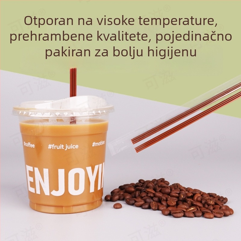 Jednokratni plastični miješalac za kavu s tri otvora
