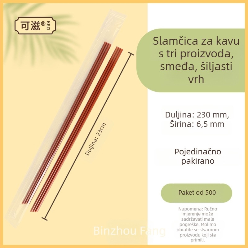 Jednokratni plastični miješalac za kavu s tri otvora