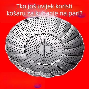 Univerzalni parni stalak od nehrđajućeg čelika 304, sklopiva posuda za paru, deblja konstrukcija, višenamjenski kućni parni stalak