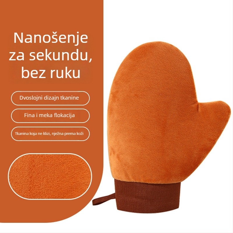 Rukavice za nanošenje losiona za tijelo – alat za nanošenje krema i losiona, s flokiranom teksturom