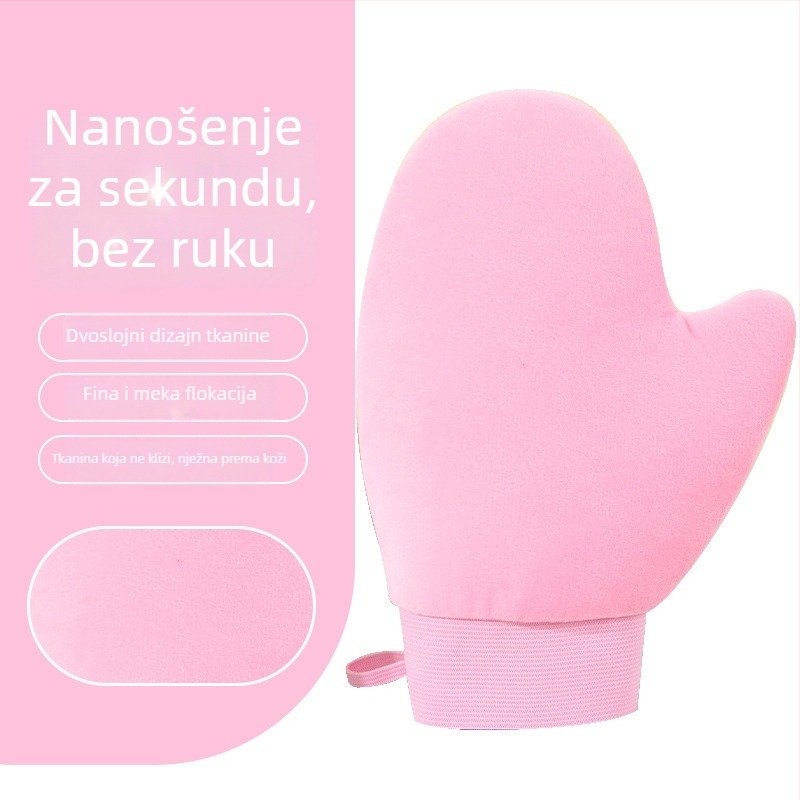 Rukavice za nanošenje losiona za tijelo – alat za nanošenje krema i losiona, s flokiranom teksturom