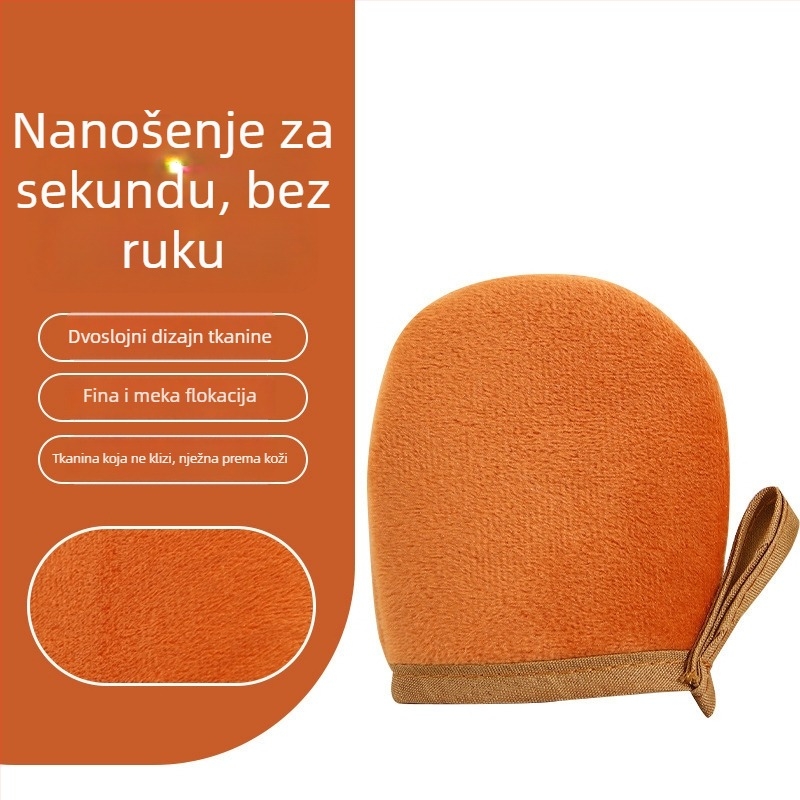 Rukavice za nanošenje losiona za tijelo – alat za nanošenje krema i losiona, s flokiranom teksturom
