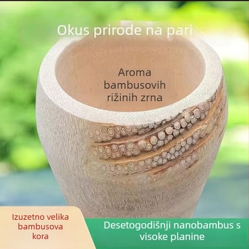 Bambusov parni kantu s korijenom – veliki bambusov cjevasti lonac za rižu na paru