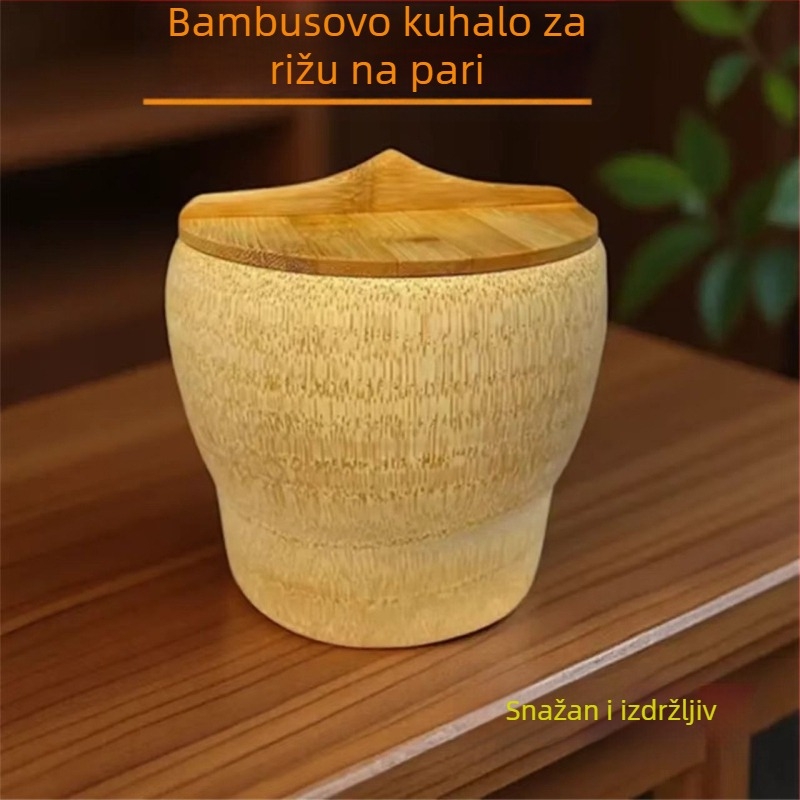 Bambusov parni kantu s korijenom – veliki bambusov cjevasti lonac za rižu na paru