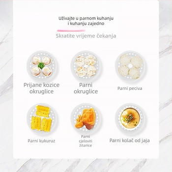 Parni lonac Health Pot s poklopcem, PP materijal, debeli pladanj za kuhanje na paru i rešetka za odvajanje vode, univerzalni dodatak