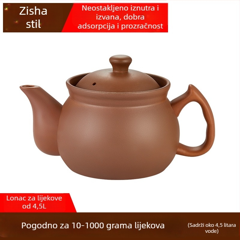 Lonac od purpurne glinene za odvar, kućna upotreba, lonac za tradicionalnu kinesku medicinu na plin