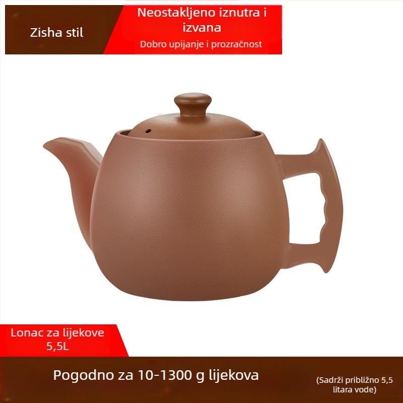 Lonac od purpurne glinene za odvar, kućna upotreba, lonac za tradicionalnu kinesku medicinu na plin