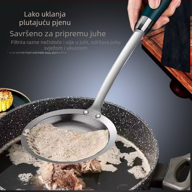 304 nehrđajući čelik – skimmer s filtracijom, mrežasti cjedilo za vruće lonce i prženje