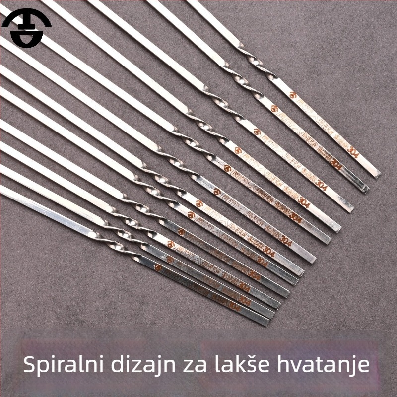 Set spremnika za držanje štapića za roštilj od nehrđajućeg čelika 304