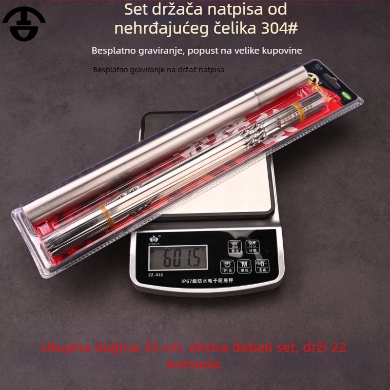 Set spremnika za držanje štapića za roštilj od nehrđajućeg čelika 304