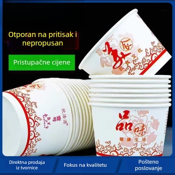 Set od 100 jednokratnih papirnatih zdjela s štapićima za catering i kućnu upotrebu