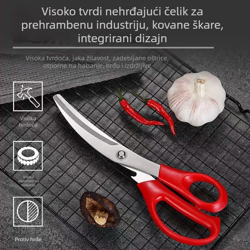 Set škare za roštilj i kliješta od nehrđajućeg čelika 304