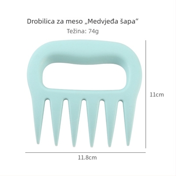 Vilica za meso u obliku medvje šape – čvrsti plastični alat za trganje mesa