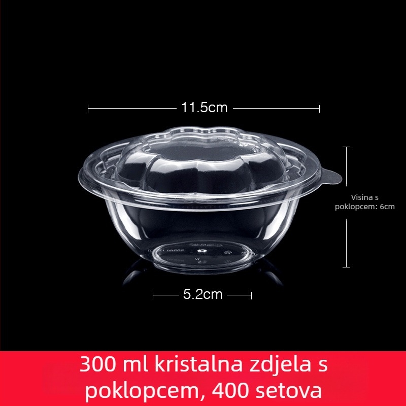 Plastični set posuđa za zabave s motivom trubačkog cvijeta, 10-dijelni set: zdjele, tanjuri, čaše i žlice za jednokratnu upotrebu