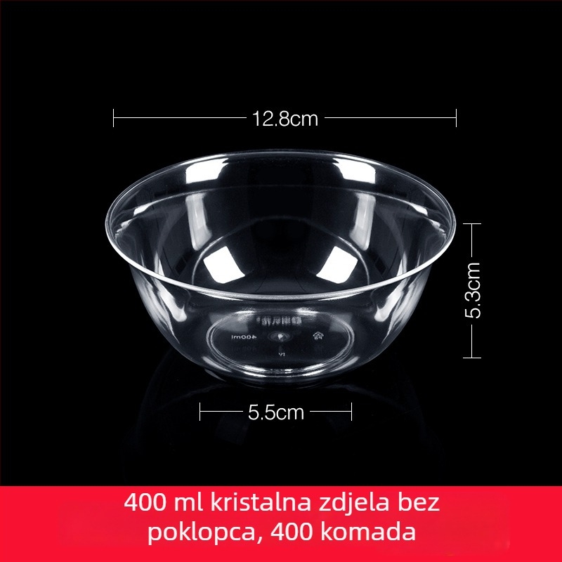 Plastični set posuđa za zabave s motivom trubačkog cvijeta, 10-dijelni set: zdjele, tanjuri, čaše i žlice za jednokratnu upotrebu