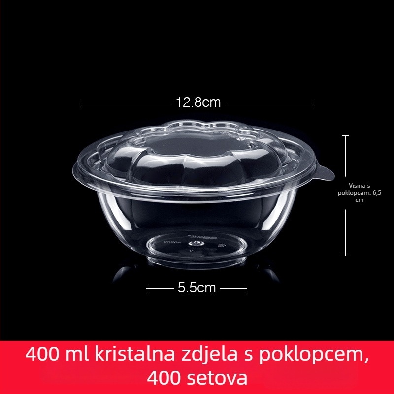 Plastični set posuđa za zabave s motivom trubačkog cvijeta, 10-dijelni set: zdjele, tanjuri, čaše i žlice za jednokratnu upotrebu