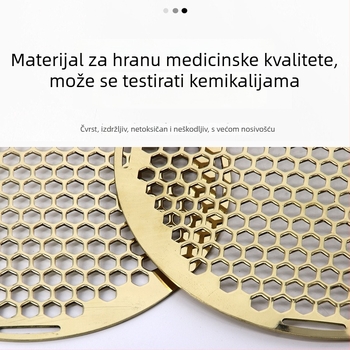 Kružna mesingana mreža za vanjske ognjište i roštilj, perforirana ojačana mreža