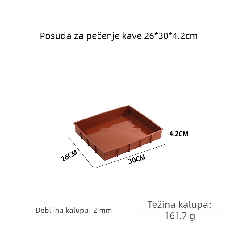 Cai Fu DIY Silikonski kalup za kolače, razne veličine, smeđa boja, kućni kalup za pečenje